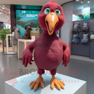 Rødbrun dodo-fuglmaskot...