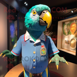 nan Parrot mascot costume character dressed with Polo Tee and Bow ties
