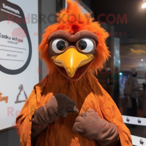 Rust Hens mascot costume character dressed with Cover-up and Gloves