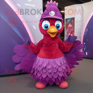 Magenta Peacock mascotte...