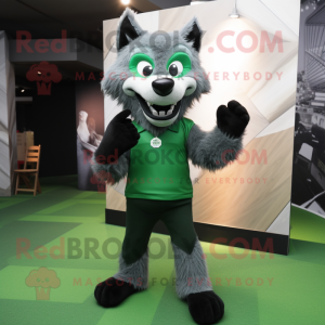 Groene zeggen wolf mascotte...