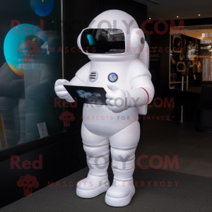 Witte astronaut mascotte...