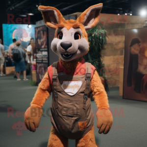 Rost Känguru maskot kostym...