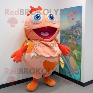 Peach Piranha maskot drakt...