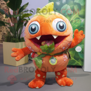 Peach Piranha mascot costume character dressed with Playsuit and Scarves