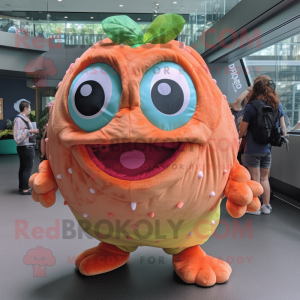 Peach Piranha mascot costume character dressed with Playsuit and Scarves