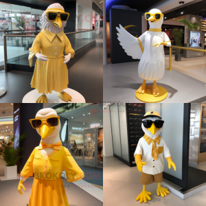 Gold Gull mascotte kostuum...