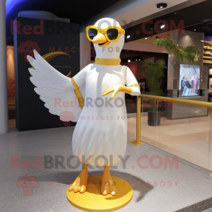 Gold Gull maskot kostyme...