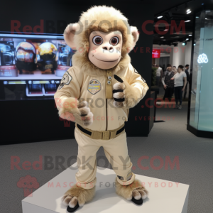 Beige Monkey mascotte...