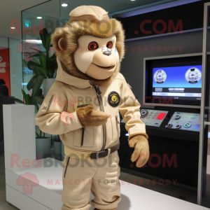 Beige Monkey mascotte...