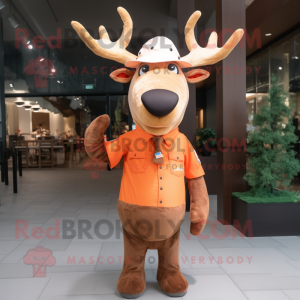 Orange Elk mascotte kostuum...