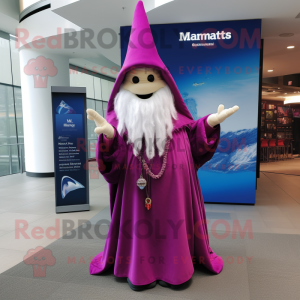 Magenta tovenaarsmascotte...