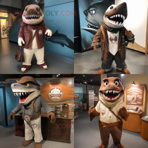 Bruin Megalodon mascotte...