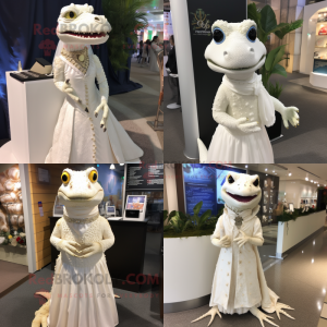 Cream Lizard maskot kostume...