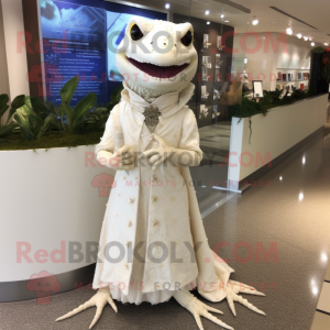 Cream Lizard maskot kostume...