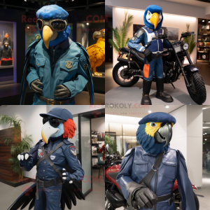 Navy Macaw mascotte kostuum...