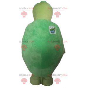Original and funny green and yellow turtle mascot -