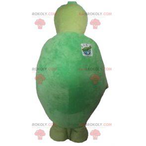 Mascota tortuga verde y amarilla original y divertida -