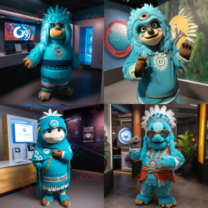 Turquoise Chief mascotte...