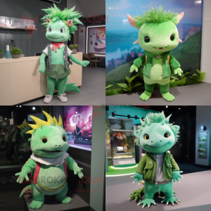 Groene Axolotls mascotte...