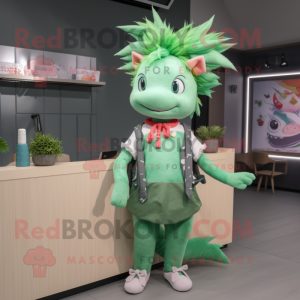 Groene Axolotls mascotte...