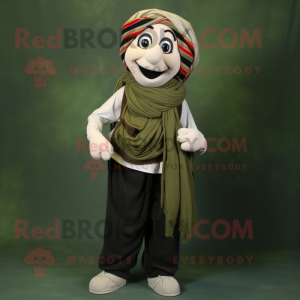 Olive Mime maskot kostym...