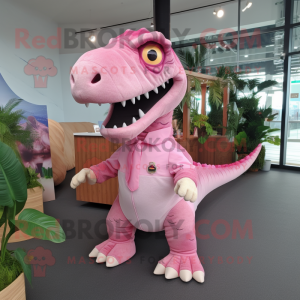 Roze Tyrannosaurus mascotte...