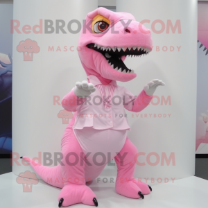Pink Tyrannosaurus maskot...