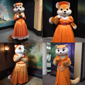 Orange Ferret maskot...