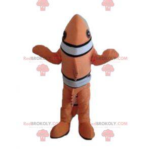 Black and white orange fish clownfish mascot - Redbrokoly.com