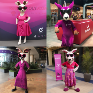 Magenta Gazelle maskot...