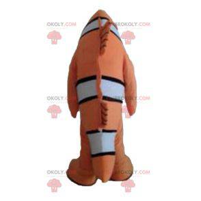 Svart och vit orange fiskclownfiskmaskot - Redbrokoly.com