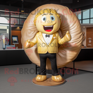 Gouden donut mascotte...