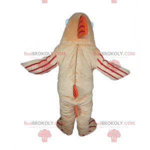 Mascotte de gros poisson beige orange et rouge - Redbrokoly.com