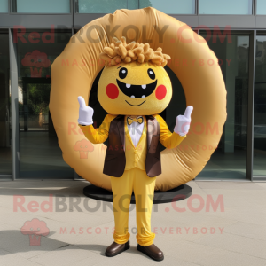 Goldener Donut Maskottchen...