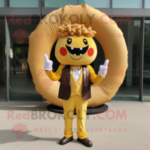 Gouden donut mascotte...
