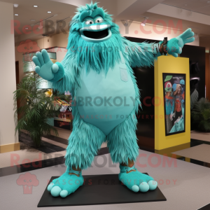 Teal Sasquatch mascotte...