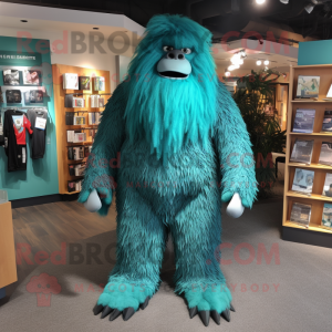 Teal Sasquatch mascotte...