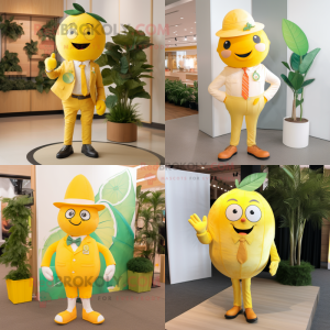 Postava maskota citronově...