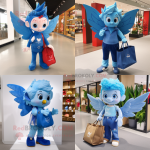Blauer Amor Maskottchen...