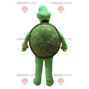 Grøn og beige skildpadde maskot - Redbrokoly.com