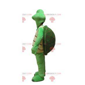 Zelený a béžový maskot želvy - Redbrokoly.com