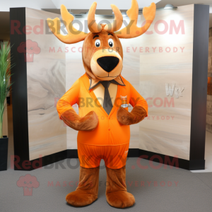 Orange Elk mascotte kostuum...