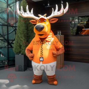 Orange Elk mascotte kostuum...