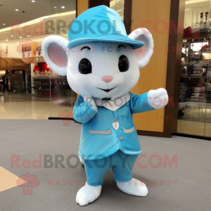 Sky Blue Dormouse maskot...