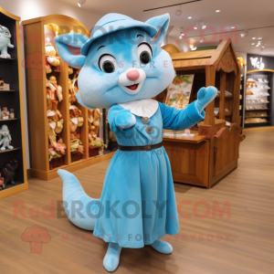 Sky Blue Dormouse maskot...