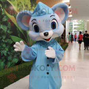 Sky Blue Dormouse maskot...