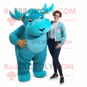 Turquoise wollige neushoorn...