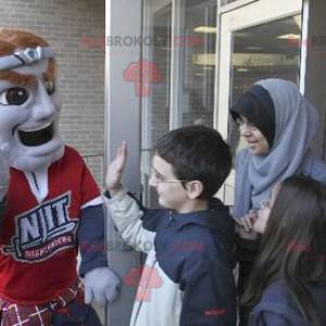 Mascotte d'homme celte de Viking en habit traditionnel -