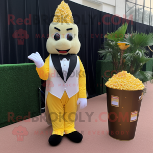 Geel Pop corn mascotte...